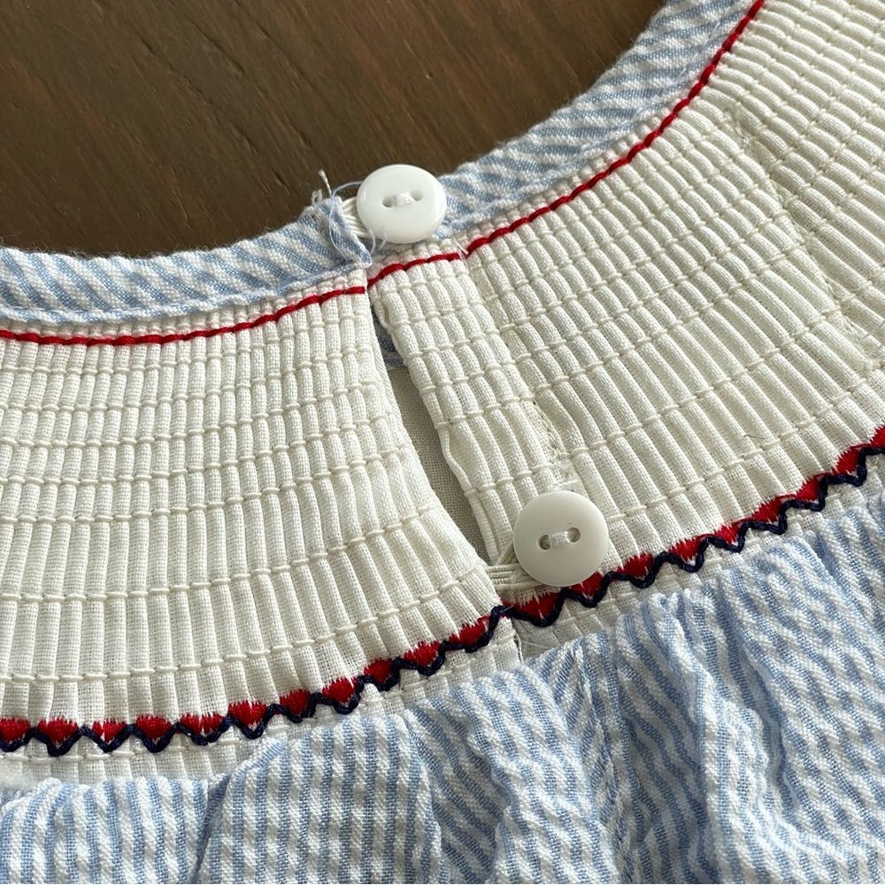 Lil Cactus Smocked Sailboat Dress - Size 12-24M - Picture 6 of 8